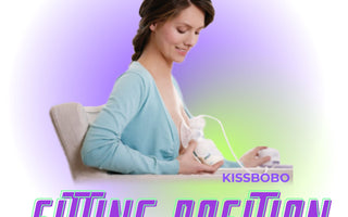 Sitting position with breast pump