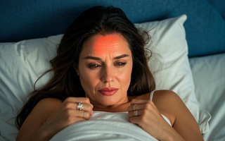 Lying in bed with a fever