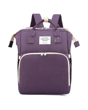 2-in-1 Diaper Backpack & Baby Crib