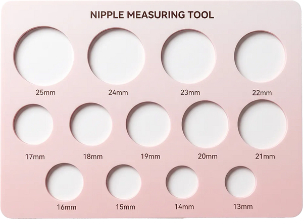 Nipple measuring ruler included with the KISSBOBO K3 breast pump